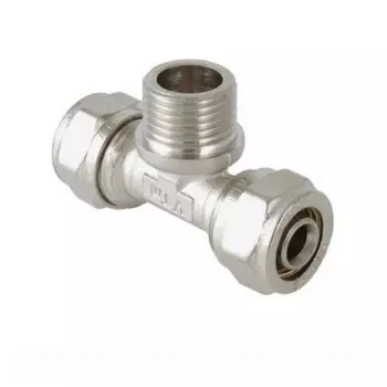 Тройник обжимной с переходом на НР 20 х 3/4" Valtec VTm.333.N.200520