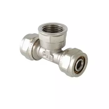 Тройник обжимной с переходом на ВР 20*3/4" VTm.332.N.200520 Valtec
