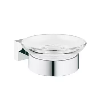 Мыльница Grohe Essentials Cube 40754001 с держателем