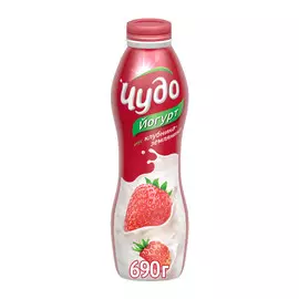 Йогурт Чудо Клубника, земляника 2,4% 690 г