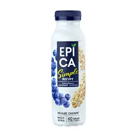 Йогурт Epica Simple голубика, овсяные хлопья 1,2% 290 г
