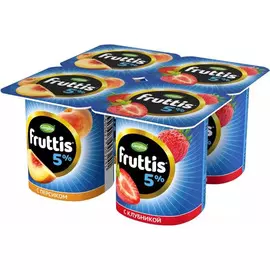 Йогурт Fruttis Клубника-Персик 5% 115 г