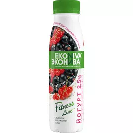 Йогурт Эконива Fitness Line со смородиной и семенами амаранта 2,5% 300 г