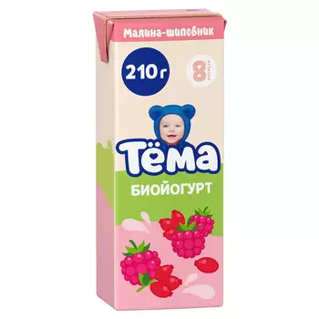 Йогурт питьевой Тёма шиповник-малина 2,8% 200 г