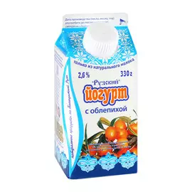Йогурт Рузский с облепихой 2,6% 330 г