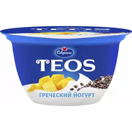 Йогурт Савушкин продукт Teos греческий манго-чиа 2% 140 г