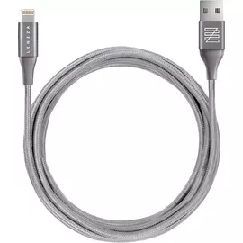 Кабель Lenzza Nylon Braided Kevlar Cable Lightning 1,2 м Silver