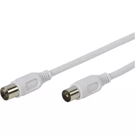 Кабель Vivanco TV штекер-TV гнездо 1,5 м 90 дБ 43027 белый