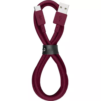 Кабель VLP Nylon Cable USB A - USB C марсала