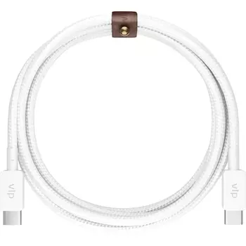 Кабель VLP Nylon Cable USB C - USB C 60 Вт белый