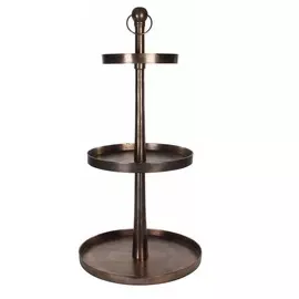 Этажерка двухъярусная Edelman Reina бронзовая d58 см, 120 см