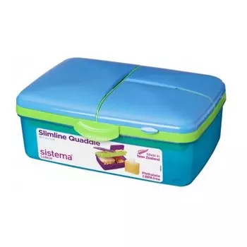 Ланчбокс 4-х секционный с бутылкой Sistema Lunch