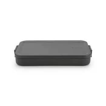 Ланчбокс плоский 1,1 л Brabantia Make & Take тёмно-серый