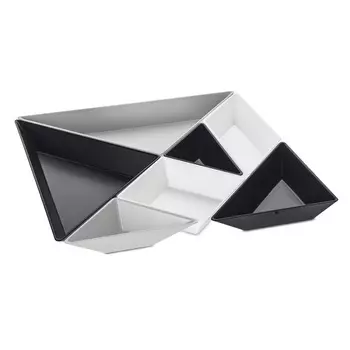 Менажница Koziol Tangram ready чёрный-белый-серый