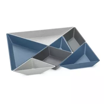 Менажница Koziol Tangram ready organic синий-серый