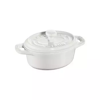 Мини-кокот овальный Staub 250 мл белый