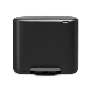 Мусорный бак 11 + 23 л Brabantia Bo Pedal Bin чёрный матовый