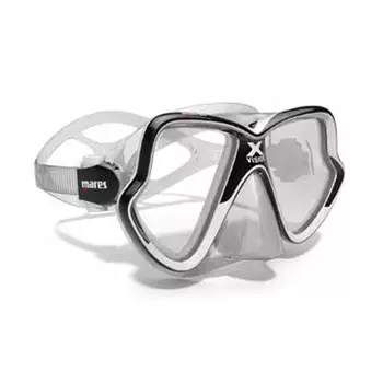 Маска Для Плавания Mares X-Vision Mid, Для Узкого Лица - Ц.обт.прозрачный, Ц.р.сине-Белый