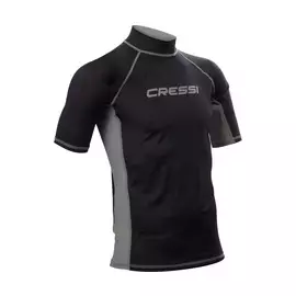 Майка Лайкра Cressisub Rash Guard Муж. Короткий Рукав Черная