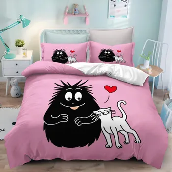 Новый 3D-принт с рисунком L-Les & B-Barbapapa Комплект постельного белья Double Twin King Пододеяльник Одеяло Наволочка Для Мальчиков Девочек Взрослых Спальня EU Twin 135x200cm