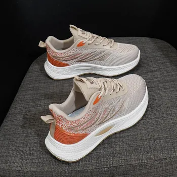 Женские кроссовки Slip On, дышащие кроссовки для ходьбы и тенниса для женщин, легкие повседневные кроссовки для спортзала, путешествий, работы, занятий спортом, бега 35 зелёный