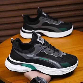 Fashion New Men s Casual Shoes Low-top Trend Thick-soled Shoes for Men Korean Fashion Sneaker Soft Sole Comfort Running Shoes Tenis 39