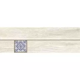Ornamentwood глаз, керамогранит декорированный, белый (C-OW4M053D) 18,5x59,8
