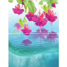 P2-1 Ocean flowers P2-1D240 Панно из 2-х плиток 30х40