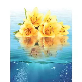 P2-2 Ocean flowers P2-2D240 Панно из 2-х плиток 30х40