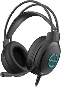Наушники с микрофоном A4Tech Fstyler FH300U черный 2м накладные USB оголовье (FH300U BLACK)