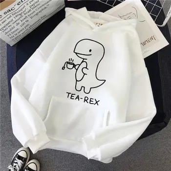 Trex Tea толстовки женские 90-е годы спортивный костюм с графикой в стиле Харадзюку женский винтажный капюшон унисекс L