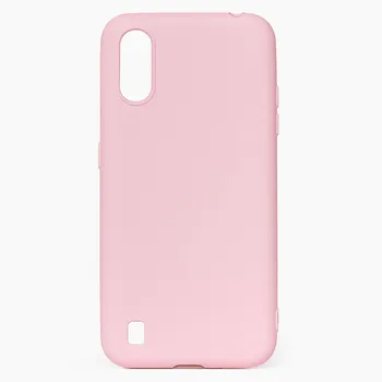 Чехол-накладка Activ Original Design для смартфона Samsung SM-A015 Galaxy A01, силикон, светло-розовый (116406)