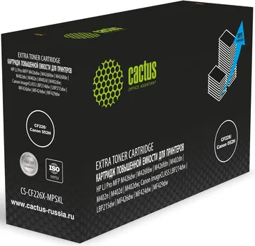 Картридж лазерный Cactus CS-CF226X-MPSXL (CF226X), черный, 15000 страниц, совместимый для LJ Pro MFP M426dw/LJ Pro MFP M426fdw/LJ Pro MFP M426fdn/LJ Pro MFP M402dn/LJ Pro MFP M402n/LJ Pro MFP M402d/LJ Pro MFP M402dw/imageCLASS LBP214dw/imageCLASS LBP215dw/imageCLASS MF426dw/imageCLASS MF424dw/imageCLASS MF429dw