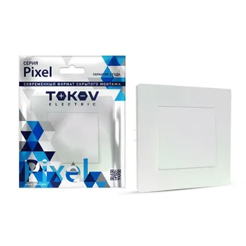 Выключатель Tokov Electric Pixel TKE-PX-V1F-C04, 1кл., скрытый монтаж, в сборе, Перламутровый (TKE-PX-V1F-C04)