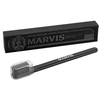 Marvis, Зубная щетка, Зубная щетка, Средняя, Черная