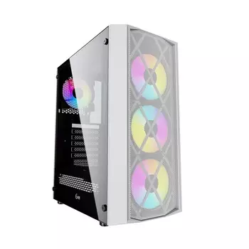 Корпус PowerCase Rhombus X4 White, ATX, Midi-Tower, USB 3.0, белый, без БП (CMRMW-L4)