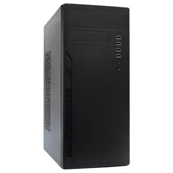 Корпус Foxline FL-301, ATX, Midi-Tower, черный, 500 Вт (FL-301+FZ500R)