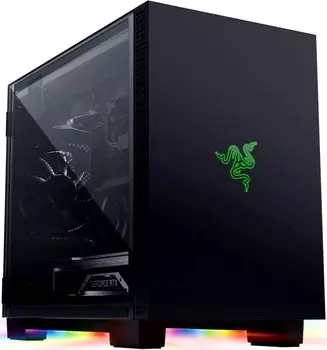 Корпус Razer Tomahawk M1, Mini-ITX, Mini-Tower, 2xUSB 3.2, USB Type-C, RGB подсветка, черный, без БП (RC21-01400100-R3M1)