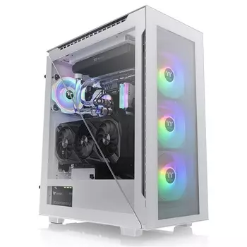 Корпус Thermaltake Divider 500 TG Snow ARGB, ATX, Midi-Tower, 2xUSB 3.0, USB Type-C, RGB подсветка, белый, без БП (CA-1T4-00M6WN-01)
