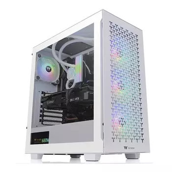Корпус Thermaltake V350 TG ARGB, ATX, Midi-Tower, 2xUSB 3.0, USB Type-C, RGB подсветка, белый, без БП (CA-1S3-00M6WN-03)