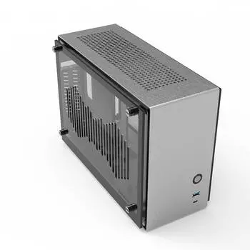 Корпус Zalman M2 MINI, Mini-ITX, Micro-Tower, USB 3.0, USB Type-C, серебристый, без БП