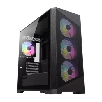 Корпус GameMax Destroyer MB, mATX, Midi-Tower, USB 3.0, RGB подсветка, черный, без БП (Destroyer MB)