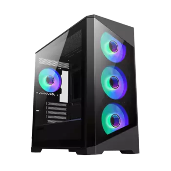 Корпус GameMax Destroyer TGB, mATX, Midi-Tower, USB 3.0, RGB подсветка, черный, без БП (Destroyer TGB)