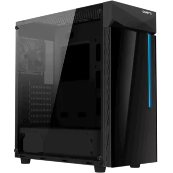 Корпус GIGABYTE C200 GLASS GB-C200G, ATX, Midi-Tower, 2xUSB 3.0, RGB подсветка, черный, без БП (28300-GC20G-1CKR)
