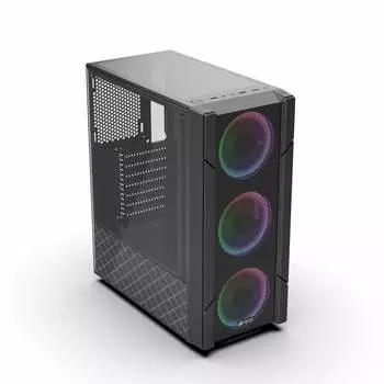 Корпус HIPER XG300 POLARIS, ATX, Midi-Tower, USB 3.0, черный, Без БП
