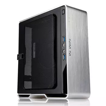 Корпус INWIN BQS696BS Chopin, Mini-ITX, Slim-Desktop, 2xUSB 3.0, черный/серый, 150 Вт (6138681)
