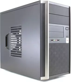 Корпус INWIN EMR035BL, mATX, Mini-Tower, 2xUSB 3.0, черный/серебристый, 450Вт (6120737)