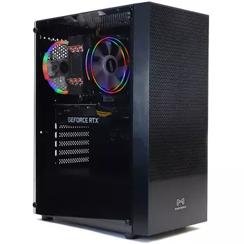 Корпус Mastero GA-01, ATX, Midi-Tower, USB 3.0, черный, без БП (MST-GA-01-B)
