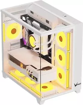 Корпус Formula V Crystal Z9, ATX, Midi-Tower, 2xUSB 3.0, USB Type-C, белый, без БП (CRYSTAL Z9 W)