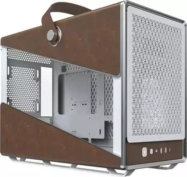 Корпус MONTECH Heritage, mATX, Mini-Tower, 2xUSB 3.0, USB Type-C, белый/коричневый, без БП (HERITAGE (W))